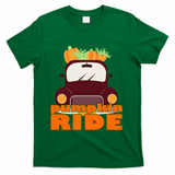 Pumpkin Ride October Fall T-Shirt - Green