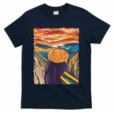 Pumpkin Scream Art Painting Parody T-Shirt - Navy