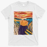 Pumpkin Scream Art Painting Parody T-Shirt - White