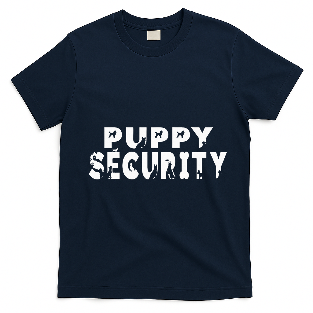 Puppy Security Adult Dog Catcher Costume Dalmatian Halloween T-Shirt - Navy Blue