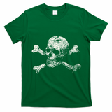 Pirate Skull And Crossbones Flag T-Shirt - Irish Green