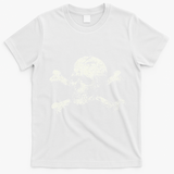 Pirate Skull And Crossbones Flag T-Shirt - White