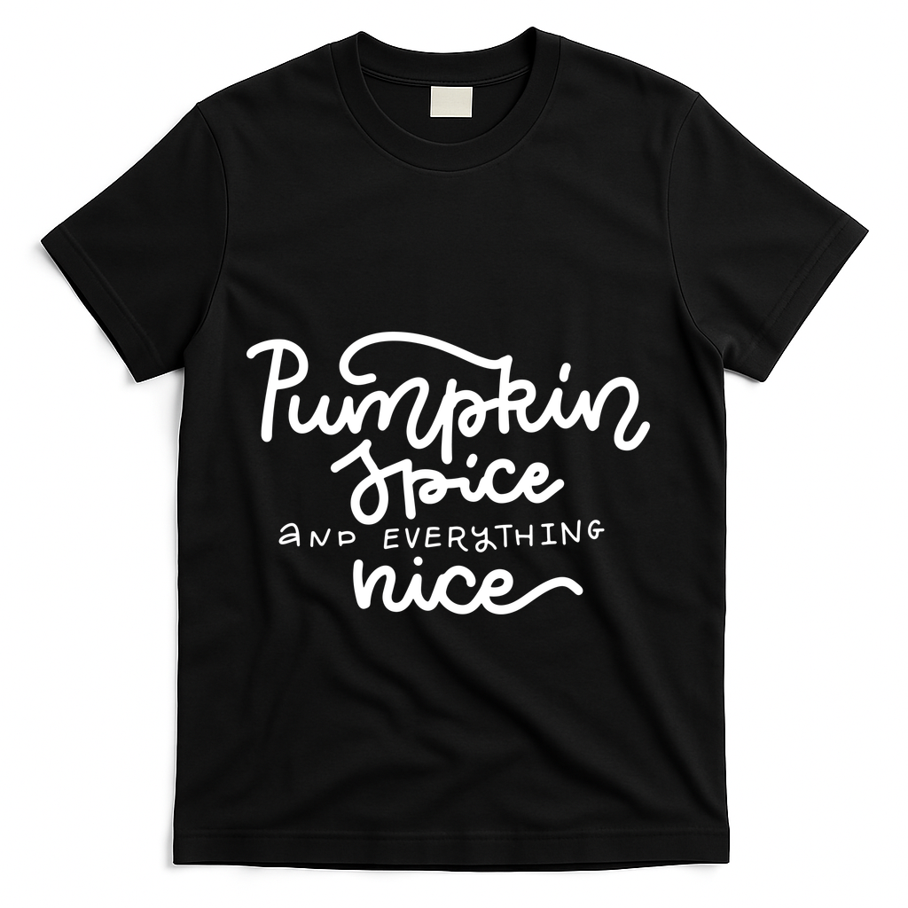 Pumpkin Spice And Everything Nice T-Shirt - Black