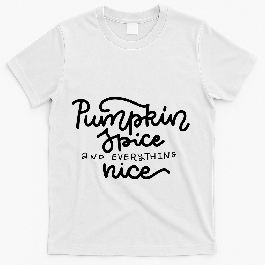 Pumpkin Spice And Everything Nice T-Shirt - White