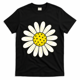 Pickleball Sun Flower Daisy T-Shirt - Black