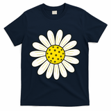 Pickleball Sun Flower Daisy T-Shirt - Navy