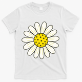 Pickleball Sun Flower Daisy T-Shirt - White