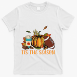 Pumpkin Spice Football Tis The Season Fall Thanksgiving Gift Gift T-Shirt - White