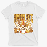 Pumpkin Spice Gnomes Autumn Lover T-Shirt - White