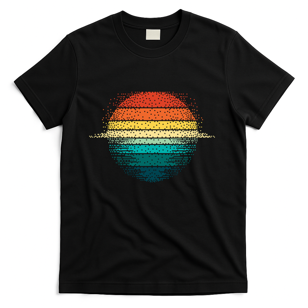 Pixelated sunset - Black