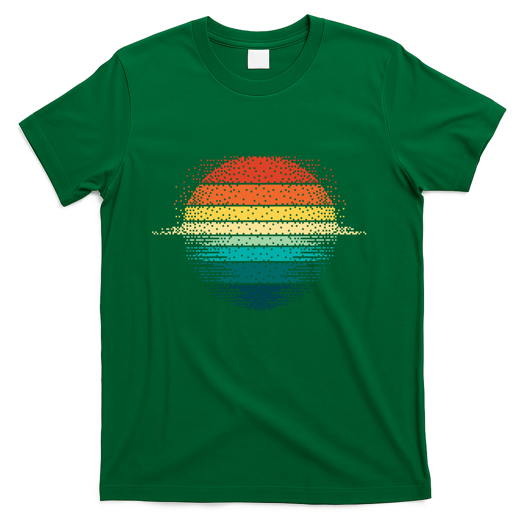 Pixelated sunset - Green