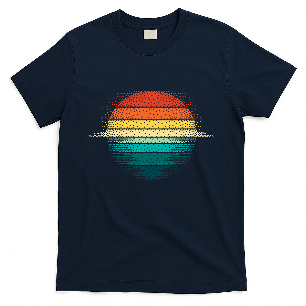 Pixelated sunset - Navy