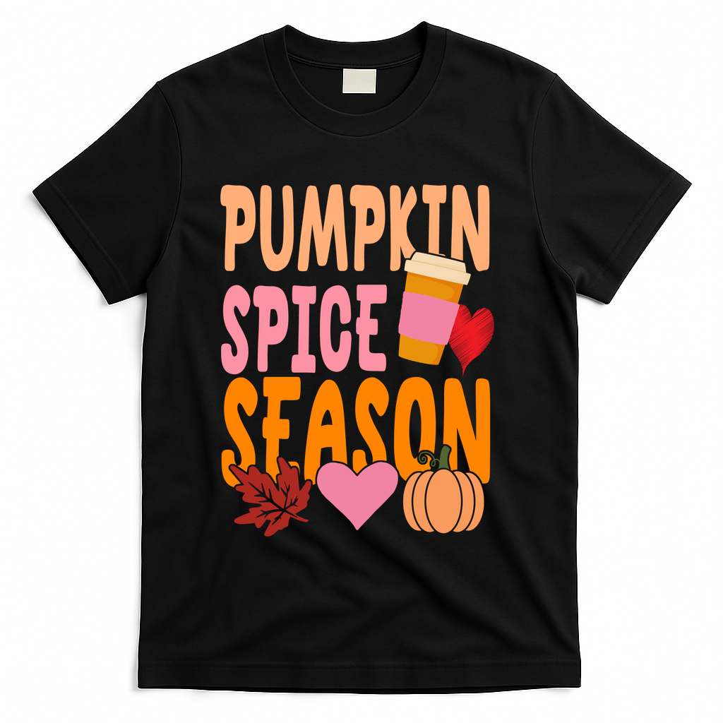 Pumpkin Spice Season T-Shirt - Black