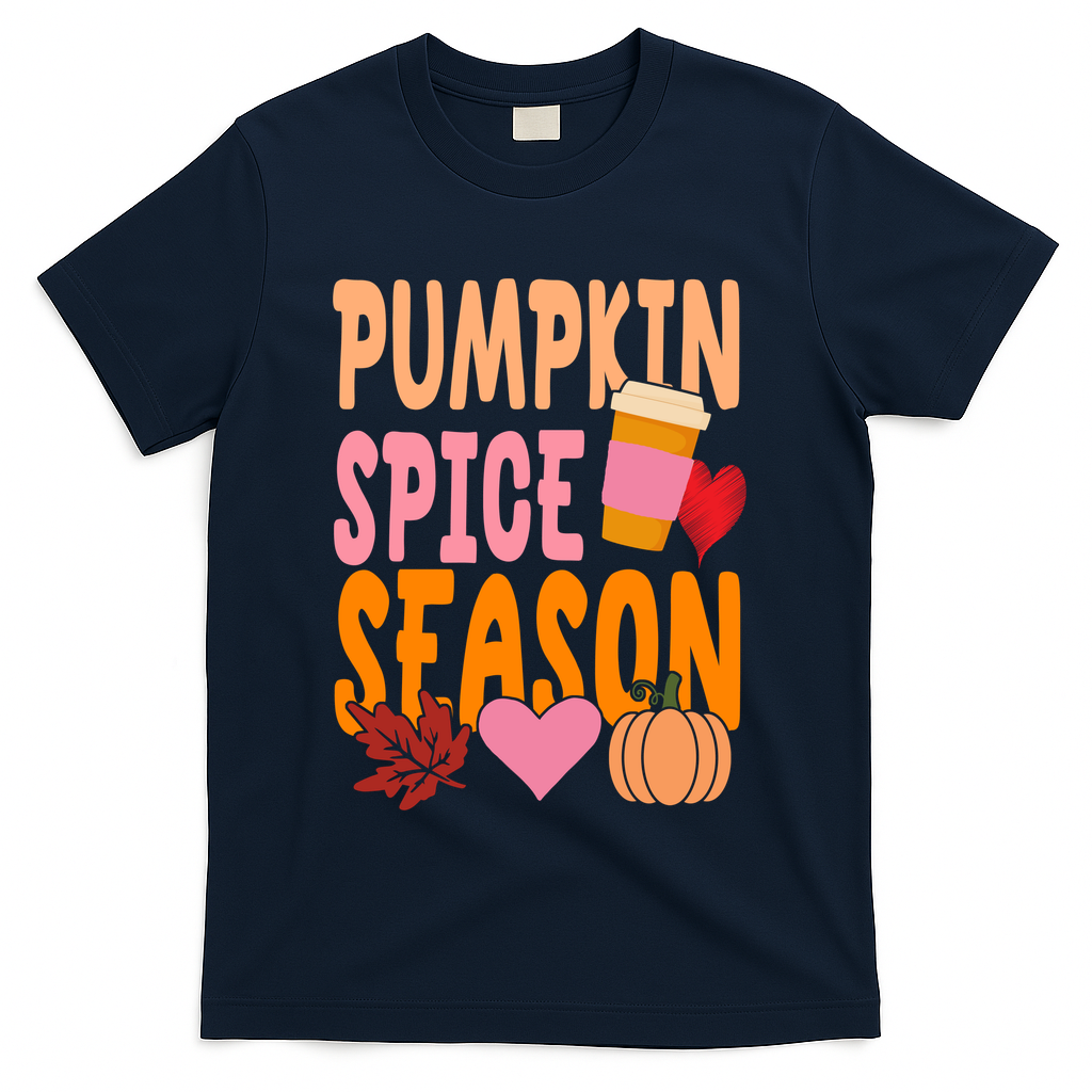 Pumpkin Spice Season T-Shirt - Navy