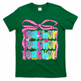 Preppy Teacher Coquette Bow Teacher Summer Last Day T-Shirt - Green