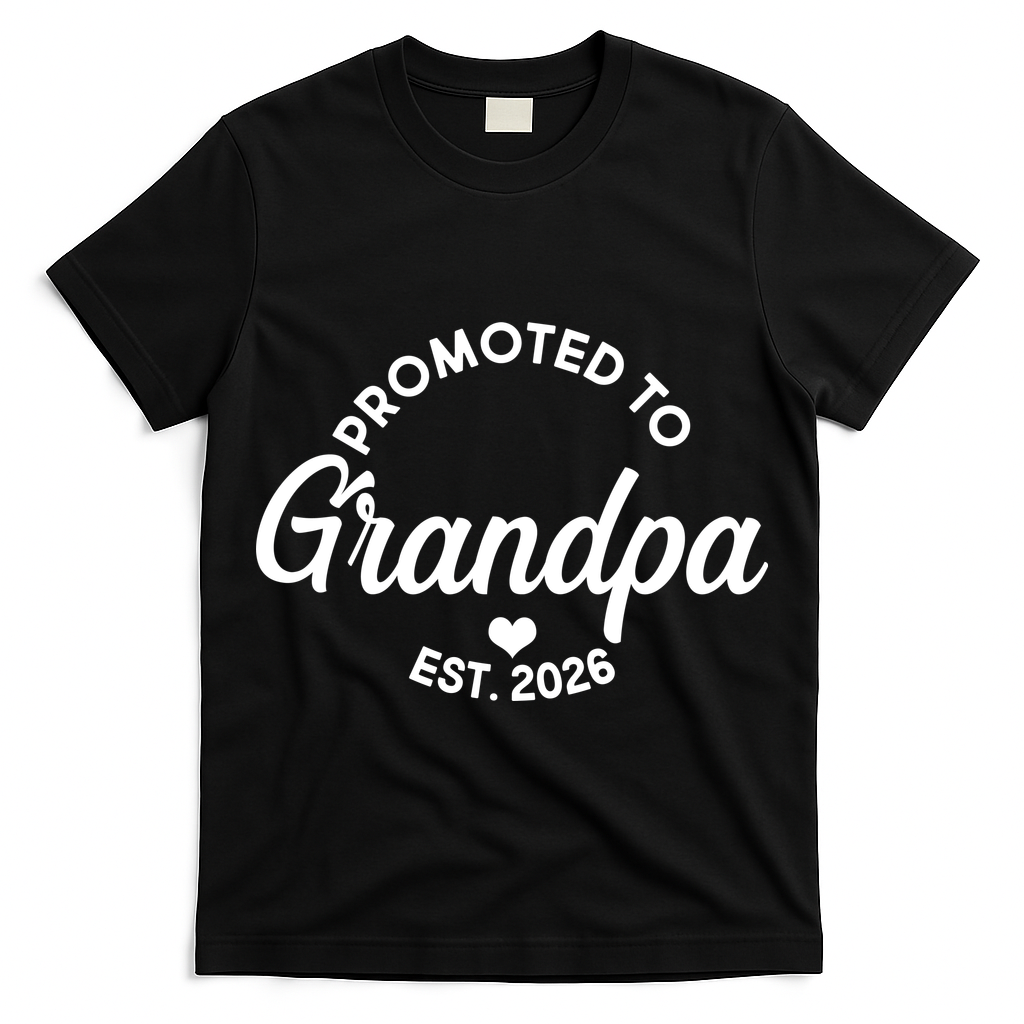 Promoted To Grandpa EST 2026 T-Shirt