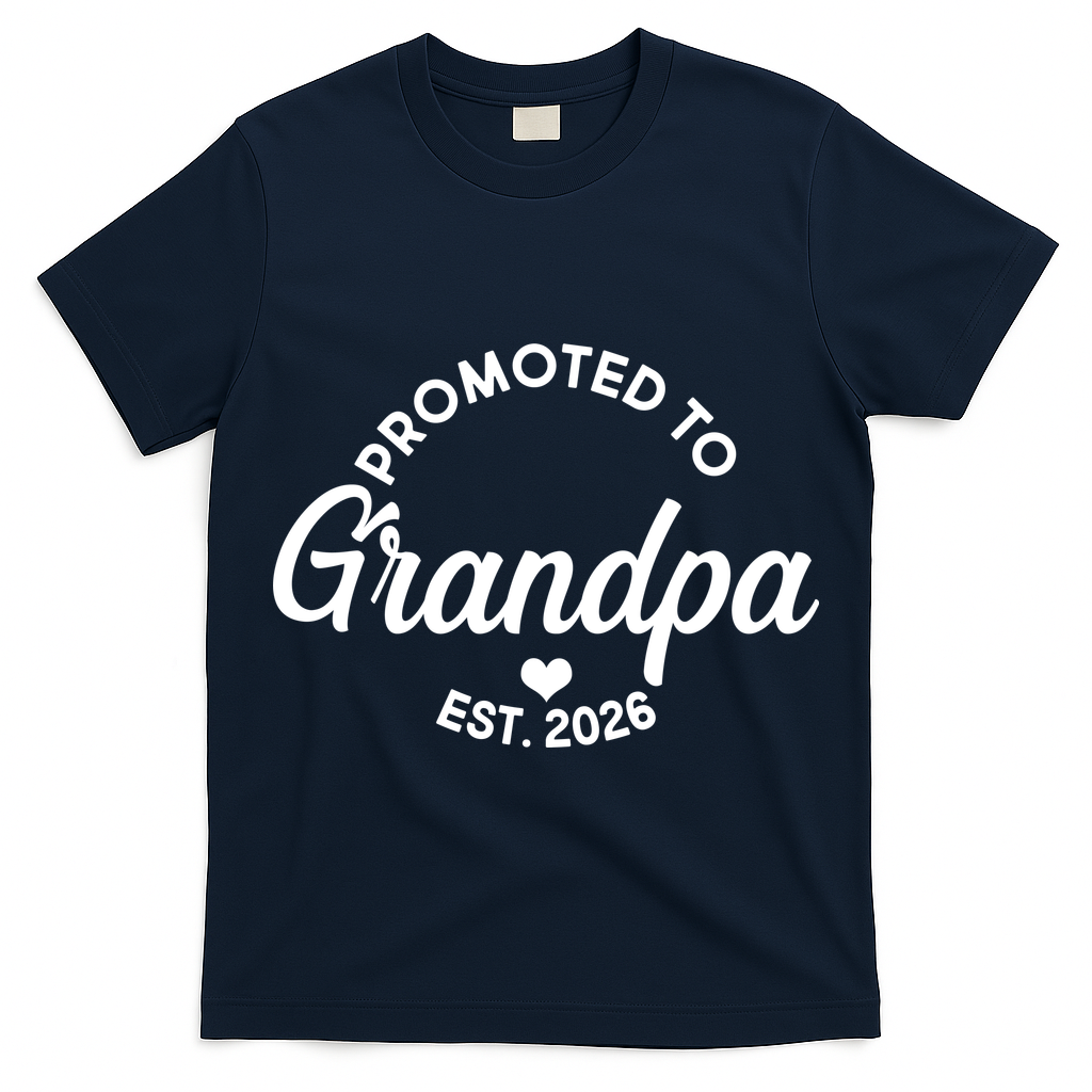 Promoted To Grandpa EST 2026 T-Shirt
