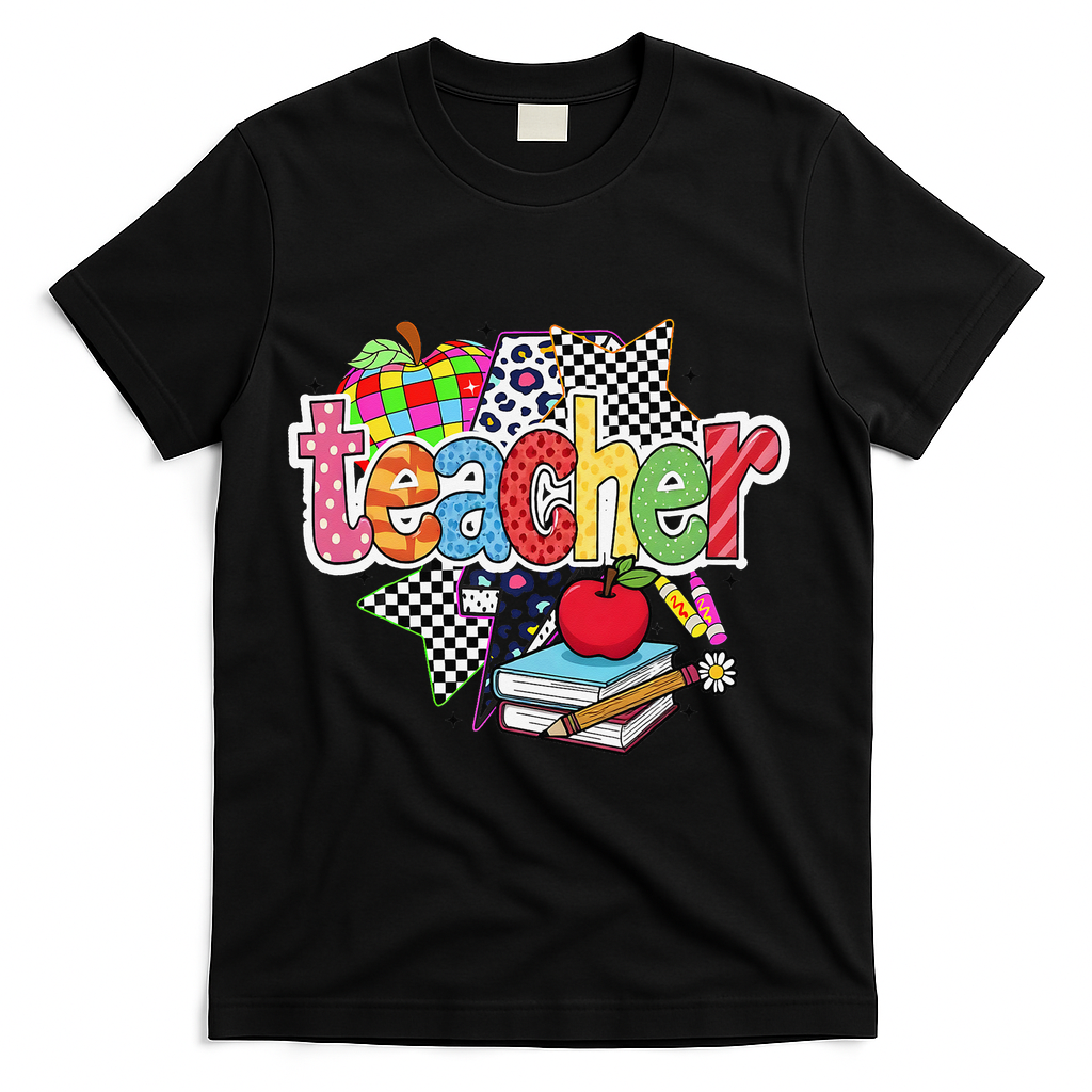 Preppy Teacher Last Day Of School Teacher Summer T-Shirt - Black