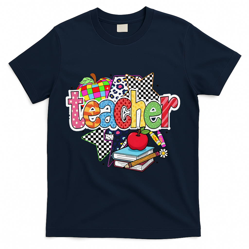 Preppy Teacher Last Day Of School Teacher Summer T-Shirt - Navy