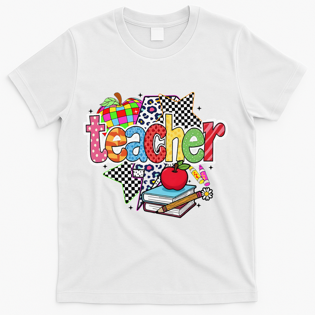 Preppy Teacher Last Day Of School Teacher Summer T-Shirt - White