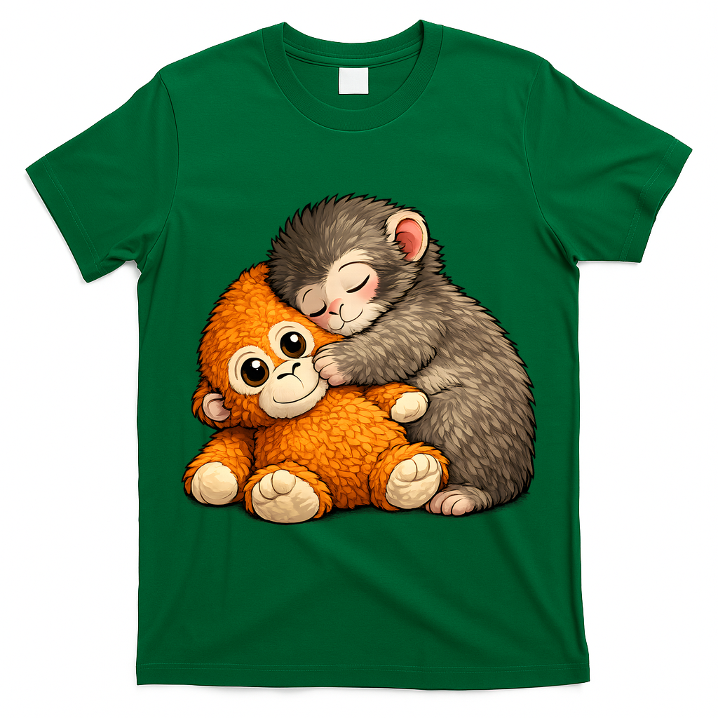 Punch The Monkey Cuddling Stuffed Animal T-Shirt