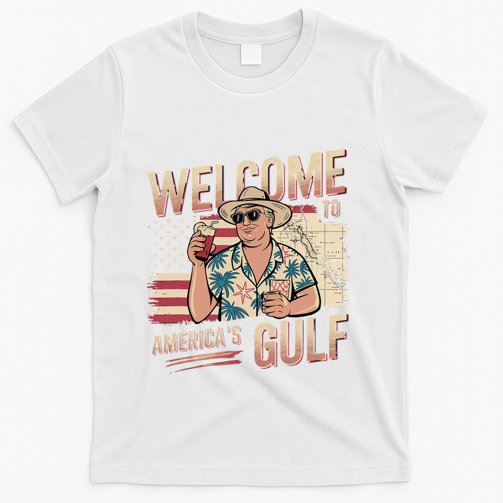 President Trump Welcome To AmericaS Gulf Mexico Vacation T-Shirt - White