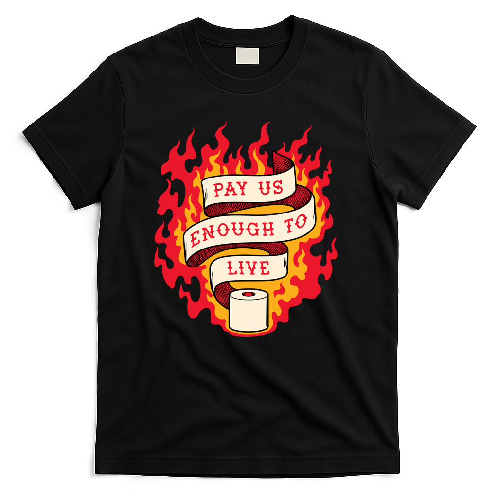 Pay Us Enough To Live - Black