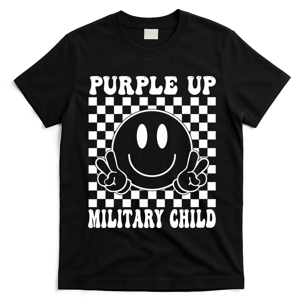 Purple Up For Military Child Retro T-Shirt