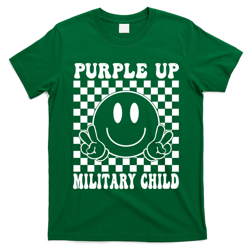 Purple Up For Military Child Retro T-Shirt