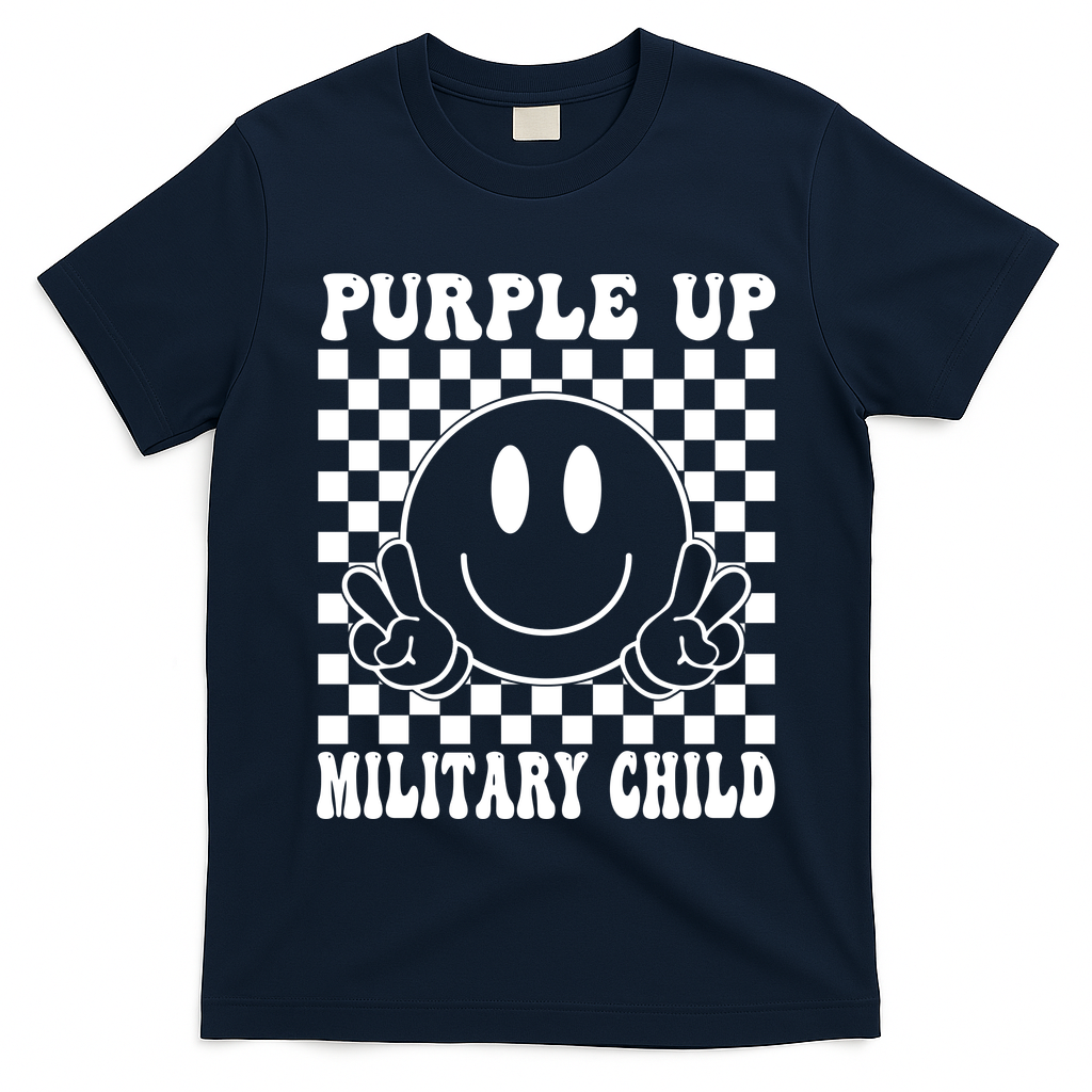 Purple Up For Military Child Retro T-Shirt