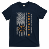 Paramedic Usa Flag Proud Ems Emt American Gifts Friend T-Shirt - Navy