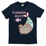 Purrrrr Maid Funny Cute Cat Mermaid T-Shirt
