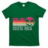 Pura Vida Costa Rica Funny Summer Family Vacation Vintage T-Shirt - Green