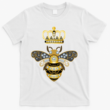 Queen Bee Crown Girl Honey Hive Beekeeping Bee T-Shirt - White