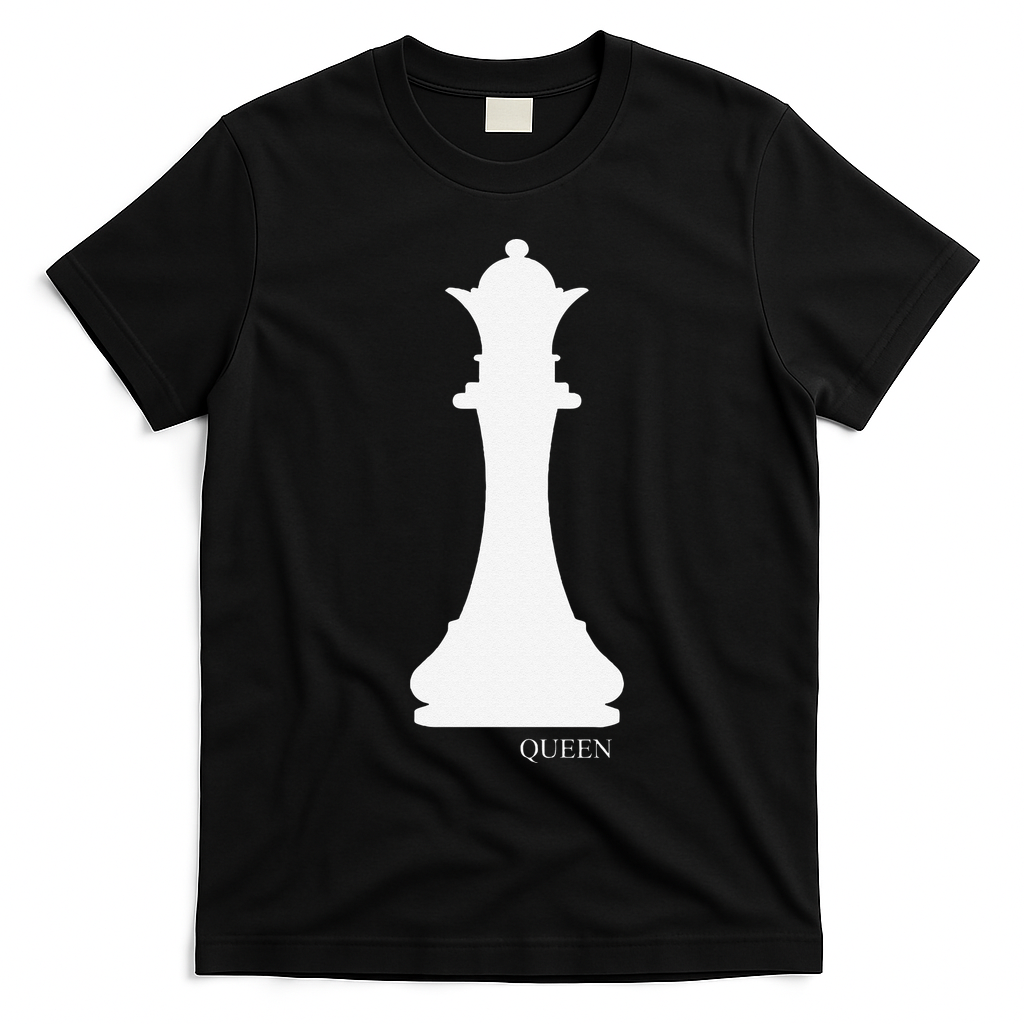 Queen Chess Piece Halloween Costume Chess Club T-Shirt - Black