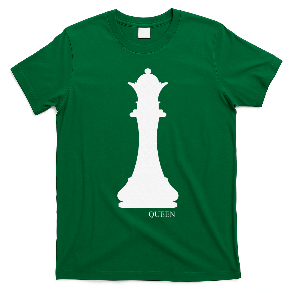 Queen Chess Piece Halloween Costume Chess Club T-Shirt - Irish Green