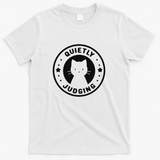 Quietly Judging Cat White by Tobe Fonseca - White