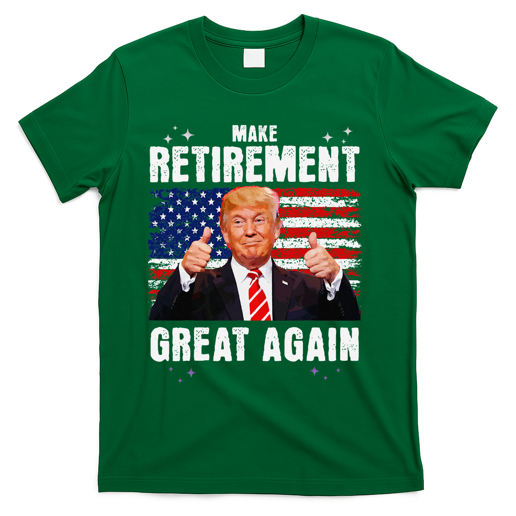 Make Retirement Great Great Again Trump T-Shirt - Green