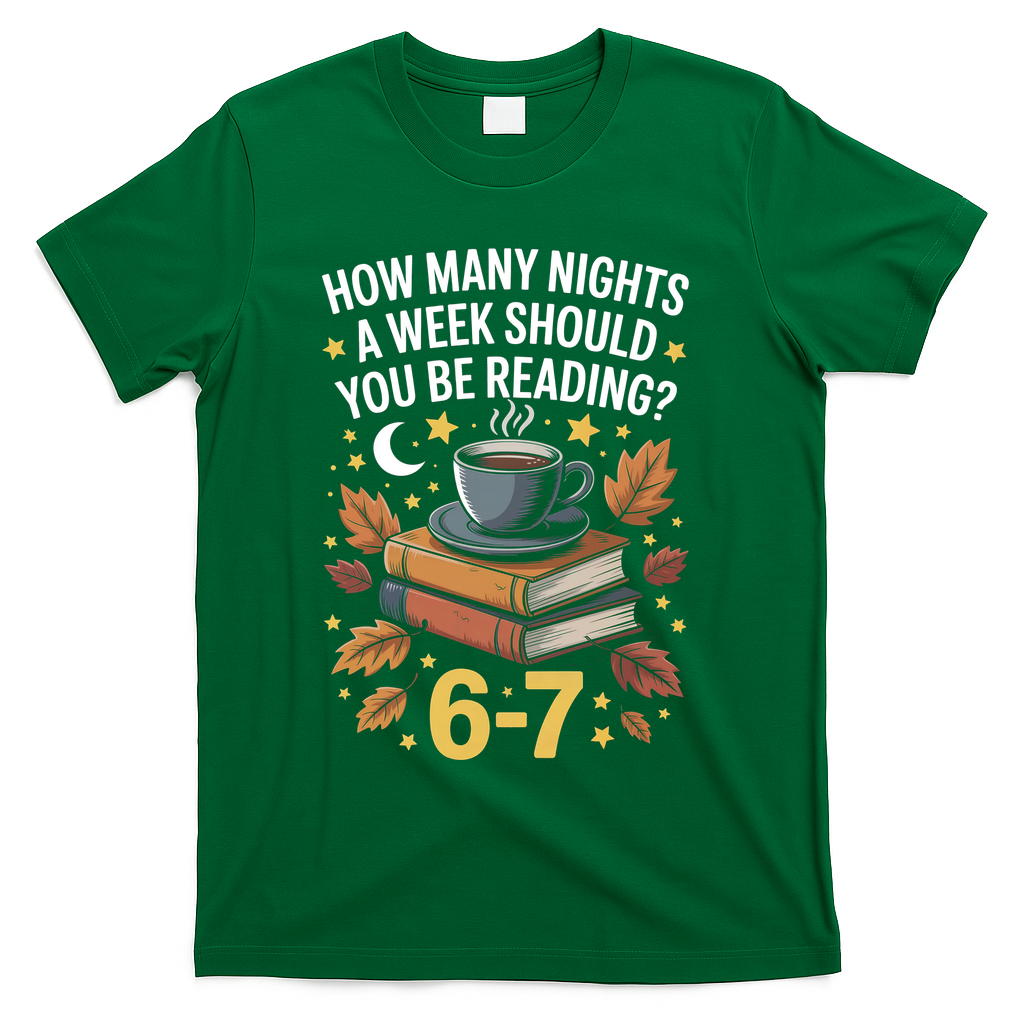 Reading 67 Six Seven Meme English Teacher Book Lover T-Shirt - Green