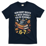 Reading 67 Six Seven Meme English Teacher Book Lover T-Shirt - Navy