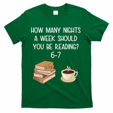 Reading 67 Six Seven Meme English 6-7 Teacher Book Lover T-Shirt - Green