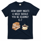 Reading 67 Six Seven Meme English 6-7 Teacher Book Lover T-Shirt - Navy