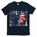 Retro America Bow USA 4th Of July T-Shirt