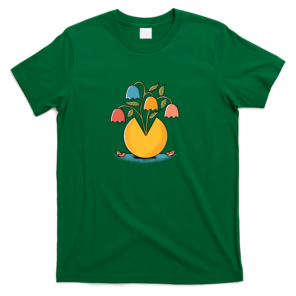 Retro Arcade Flowers - Green