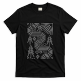 river and sunrise lines - Black