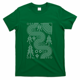 river and sunrise lines - Green