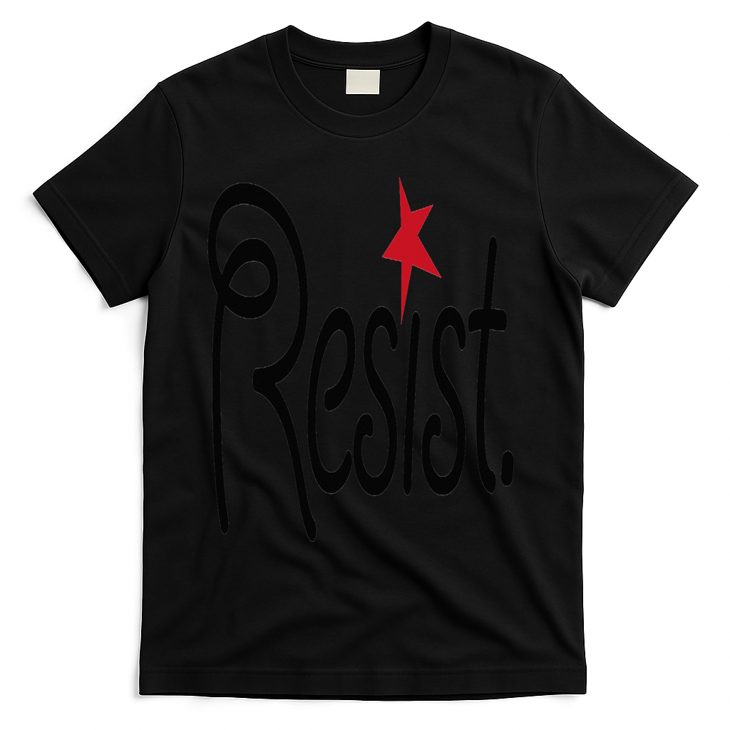 Resist, Anti Trump  T-Shirt - Black