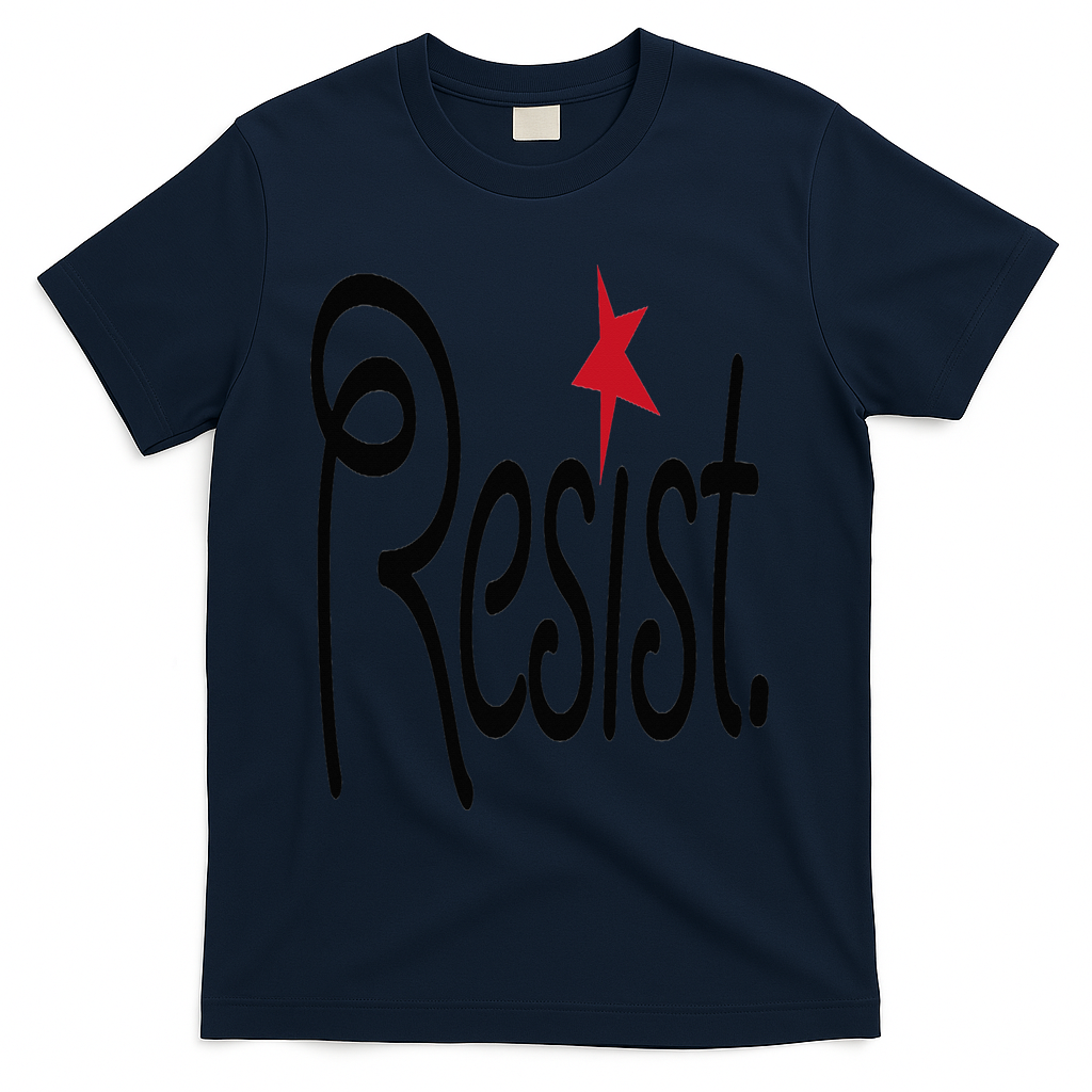 Resist, Anti Trump  T-Shirt - Navy