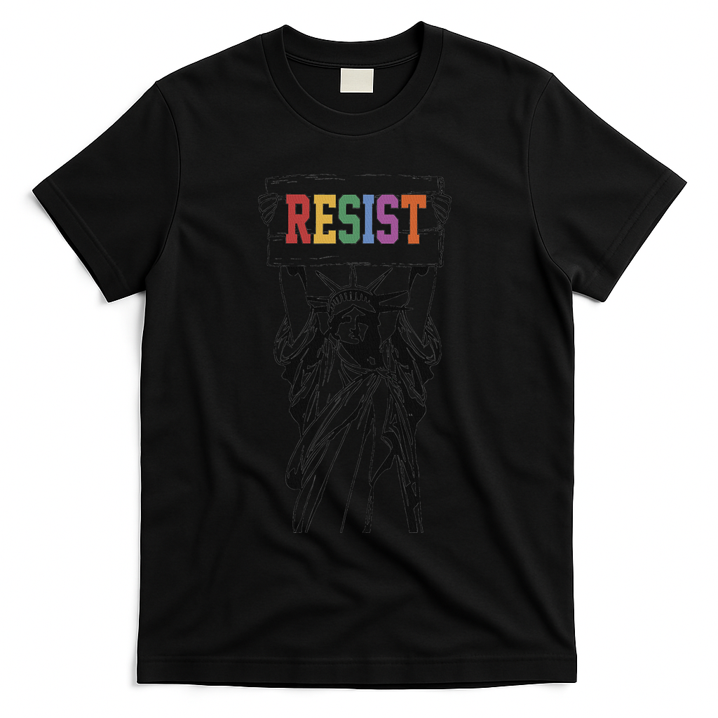 Resist Anti Trump Political Protest T-Shirt - Black