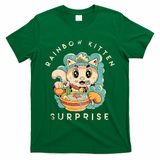 Retro Animals Vintage Cats Rainbow Kitten Surprise Cute Eat T-Shirt